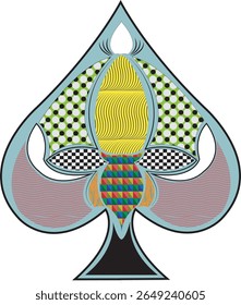 Ornament Playing  Pattern Card-Ace Of Spades Playing Card Card Game-Playing Cards Tribal Vector Symbols coloring-tattoo.playing cards fulcolor,playing cards art ,pattern card