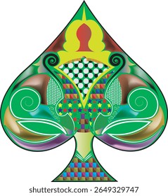 Ornament Playing  Pattern Card-Ace Of Spades Playing Card Card Game-Playing Cards Tribal Vector Symbols coloring-tattoo.playing cards fulcolor,playing cards art ,pattern card