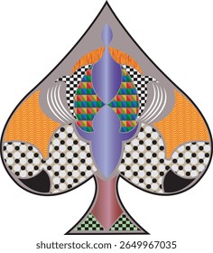 Ornament Playing  Pattern Card-Ace Of Spades Playing Card Card Game-Playing Cards Tribal Vector Symbols coloring-tattoo.playing cards fulcolor,playing cards art ,pattern card