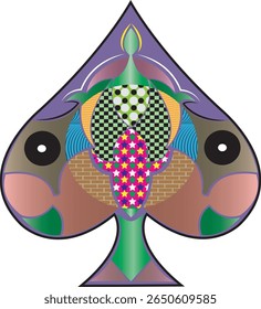 Ornament Playing  Pattern Card-Ace Of Spades Playing Card Card Game-Playing Cards Tribal Vector Symbols coloring-tattoo.playing cards fulcolor,playing cards art ,pattern card