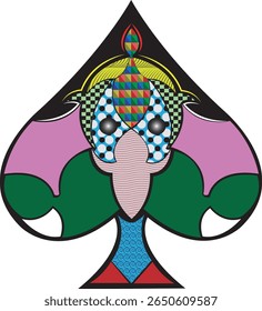 Ornament Playing  Pattern Card-Ace Of Spades Playing Card Card Game-Playing Cards Tribal Vector Symbols coloring-tattoo.playing cards fulcolor,playing cards art ,pattern card