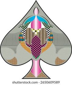 Ornament Playing  Pattern Card-Ace Of Spades Playing Card Card Game-Playing Cards Tribal Vector Symbols coloring-tattoo.playing cards fulcolor,playing cards art ,pattern card