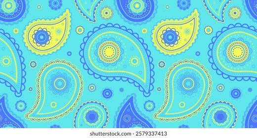 Ornament retro by indian persian. Chic pattern to graphic paint. Card geometry of paisley dress. Curl curled, ethnic paper.