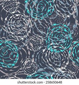 Ornament with ripples. Seamless pattern.