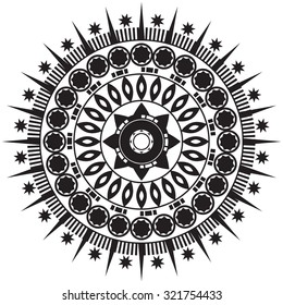 Ornament round mandalas decorative elements Islam, Arabic, Indian, ottoman motifs. Vector illustration design.