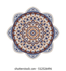 Ornament round mandalas in vector. Abstract design circle element. Graphic template for your design.
