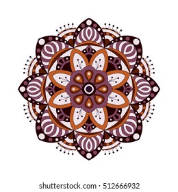 Ornament round mandalas in vector. Abstract design circle element. Graphic template for your design.