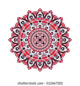 Ornament round mandalas in vector. Abstract design circle element. Graphic template for your design.