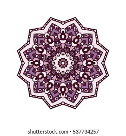 Ornament round mandalas in vector. Abstract design circle element. Graphic template for your design.