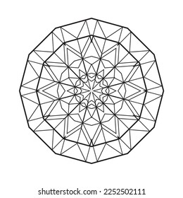 Ornament round set with mandala. Geometric circle element made in vector. Perfect for any other kind of design, birthday and other holiday,