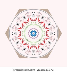 Ornament Runde Set mit mandala. Geometrisches kreiselement aus Vektorgrafik. Ideal für jede andere Art von Design, Geburtstag und andere Feiertage, islamische India und arabische Designs.