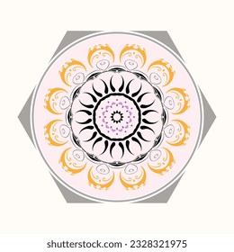 Ornament round set with mandala. Geometric circle element made in vector. Perfect set for any other kind of design, birthday and other holiday, Islamic india and arabic designs.