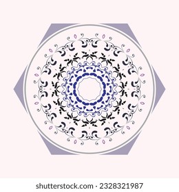 Ornament round set with mandala. Geometric circle element made in vector. Perfect set for any other kind of design, birthday and other holiday, Islamic india and arabic designs.