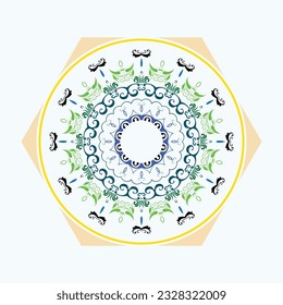 Ornament round set with mandala. Geometric circle element made in vector. Perfect set for any other kind of design, birthday and other holiday, Islamic india and arabic designs.