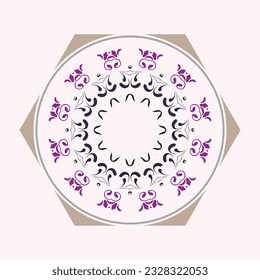 Ornament round set with mandala. Geometric circle element made in vector. Perfect set for any other kind of design, birthday and other holiday, Islamic india and arabic designs.