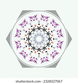 Ornament round set with mandala. Geometric circle element made in vector. Perfect set for any other kind of design, birthday and other holiday, Islamic india and arabic designs.