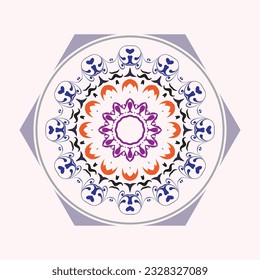 Ornament round set with mandala. Geometric circle element made in vector. Perfect set for any other kind of design, birthday and other holiday, Islamic india and arabic designs.