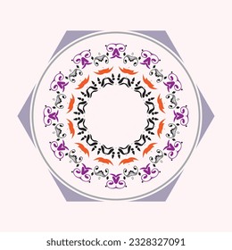 Ornament round set with mandala. Geometric circle element made in vector. Perfect set for any other kind of design, birthday and other holiday, Islamic india and arabic designs.