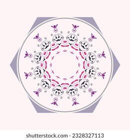 Ornament round set with mandala. Geometric circle element made in vector. Perfect set for any other kind of design, birthday and other holiday, Islamic india and arabic designs.