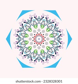 Ornament round set with mandala. Geometric circle element made in vector. Perfect set for any other kind of design, birthday and other holiday, Islamic india and arabic designs.