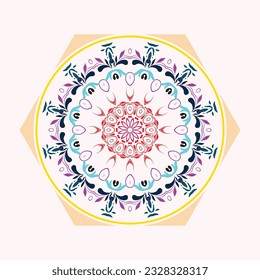 Ornament round set with mandala. Geometric circle element made in vector. Perfect set for any other kind of design, birthday and other holiday, Islamic india and arabic designs.