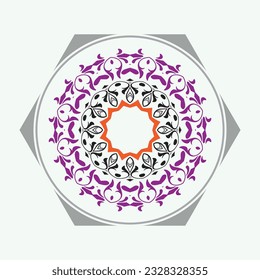 Ornament round set with mandala. Geometric circle element made in vector. Perfect set for any other kind of design, birthday and other holiday, Islamic india and arabic designs.
