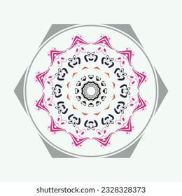Ornament round set with mandala. Geometric circle element made in vector. Perfect set for any other kind of design, birthday and other holiday, Islamic india and arabic designs.