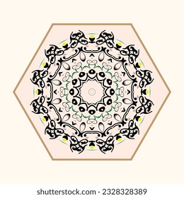 Ornament round set with mandala. Geometric circle element made in vector. Perfect set for any other kind of design, birthday and other holiday, Islamic india and arabic designs.
