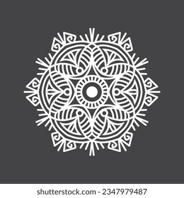 Mesa redonda con mandala. Elemento de círculo geométrico hecho en vector. Conjunto perfecto para cualquier otro tipo de diseño