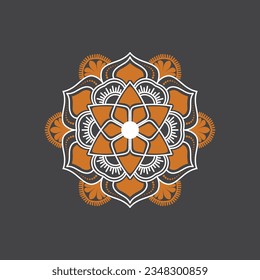 Ornament round set with mandala. Geometric circle element made in vector. Perfect set for any other kind of design