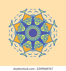 Ornament round set with mandala. Geometric circle element made in vector. Perfect set for any other kind of design