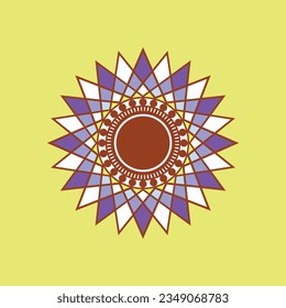 Ornament round set with mandala. Geometric circle element made in vector. Perfect set for any other kind of design