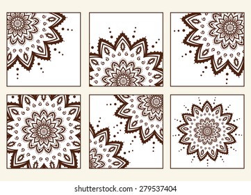 Ornament round set with mandala. Geometric circle element made in vector. Perfect set for any other kind of design, birthday and other holiday, kaleidoscope,  medallion, yoga, india, arabic