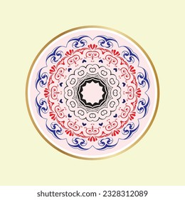 Ornament round style with mandala. Geometric circle element made in vector. Perfect for any other kind of design, birthday and other holiday, Islamic,india, arabic