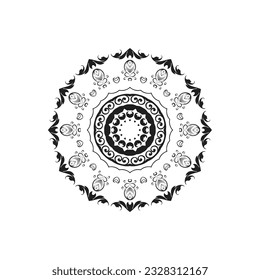 Ornament round style with mandala. Geometric circle element made in vector. Perfect for any other kind of design, birthday and other holiday, Islamic,india, arabic
