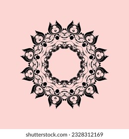 Ornament round style with mandala. Geometric circle element made in vector. Perfect for any other kind of design, birthday and other holiday, Islamic,india, arabic