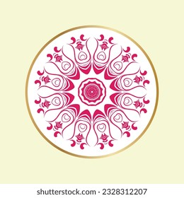 Ornament round style with mandala. Geometric circle element made in vector. Perfect for any other kind of design, birthday and other holiday, Islamic,india, arabic