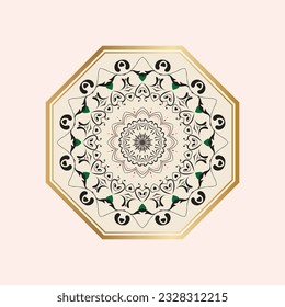 Ornament round style with mandala. Geometric circle element made in vector. Perfect for any other kind of design, birthday and other holiday, Islamic,india, arabic