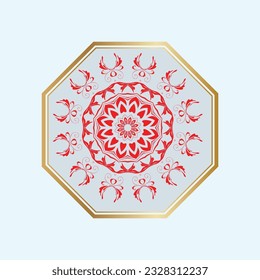 Ornament round style with mandala. Geometric circle element made in vector. Perfect for any other kind of design, birthday and other holiday, Islamic,india, arabic