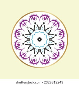 Ornament round style with mandala. Geometric circle element made in vector. Perfect for any other kind of design, birthday and other holiday, Islamic,india, arabic
