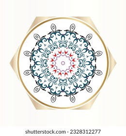 Ornament round style with mandala. Geometric circle element made in vector. Perfect for any other kind of design, birthday and other holiday, Islamic,india, arabic