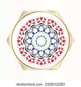 Ornament round style with mandala. Geometric circle element made in vector. Perfect for any other kind of design, birthday and other holiday, Islamic,india, arabic