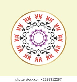Ornament round style with mandala. Geometric circle element made in vector. Perfect for any other kind of design, birthday and other holiday, Islamic,india, arabic