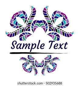Ornament Sample Text Template Multicolor