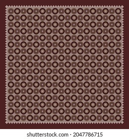 ornament scarf pattern design with maroon color combination