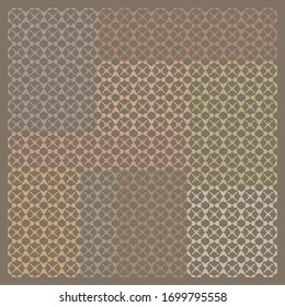 ornament scarf pattern design on brown background