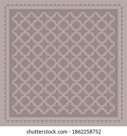 ornament scarf pattern design on mauve color background