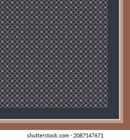 ornament scarf pattern on blue color background