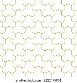 Ornament seamless geometric pattern. Gold linear pattern. Wallpapers for your design. Vector illustration.