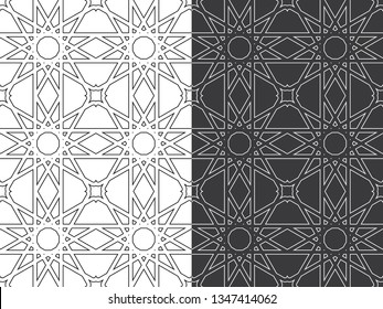 ornament seamless pattern. black and white for your design 
